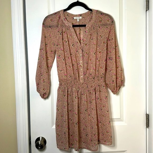 Dresses & Skirts - y2k delias pink floral sheer dress